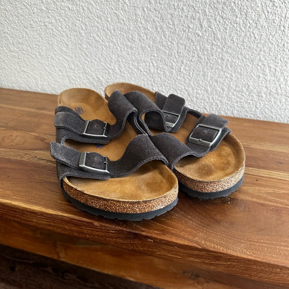 Birkenstock soft bed velvet gray size 43 12-12.5